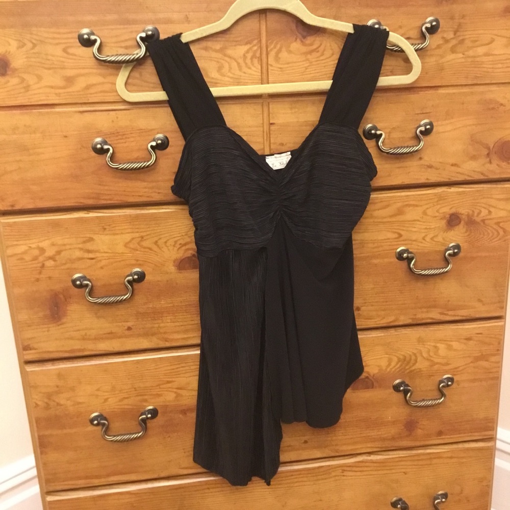 LA KHAKI ASYMMETRICAL TANK TOP